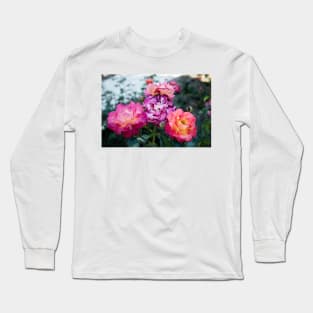 Neon Pink Roses 1 Long Sleeve T-Shirt